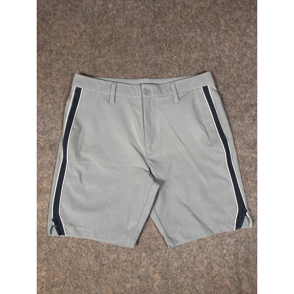Under Armour Curry Golf Shorts Mens 34 Grey Side Stripe Performance Activewear